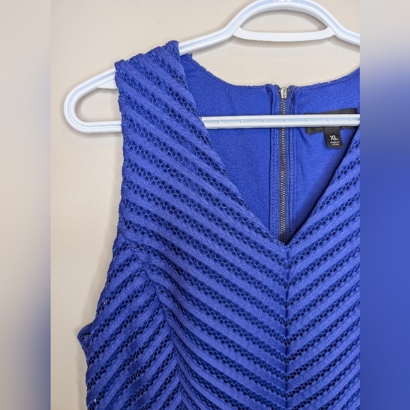 Mossimo Sleeveless Purple Fit n Flare Textured V Neck Dress Women XL - Picture 10 of 10